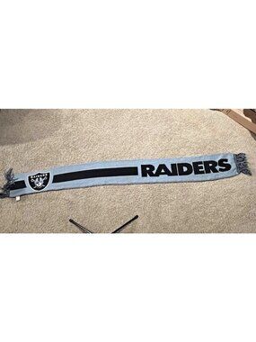 Oakland Raiders Gray/Black Football Flag/Scarf, National Football League (NFL)
